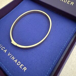 MONICA VINADER Gold Slim Hinge Bangle Bracelet